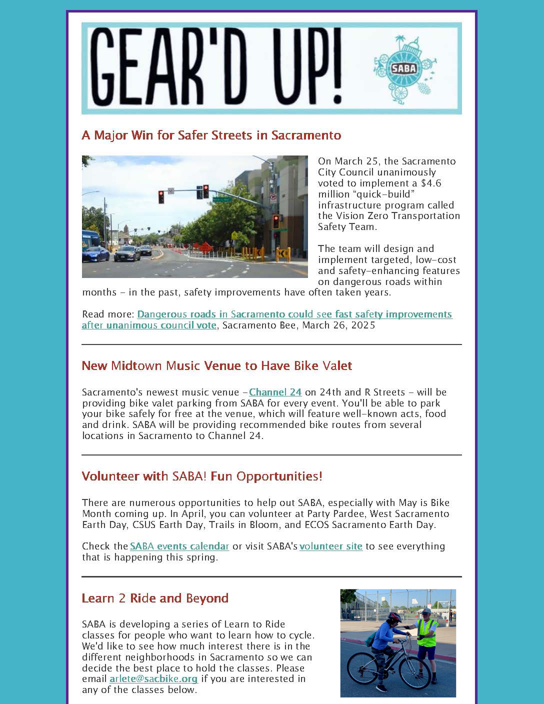 First page of April 3, 2025 Gear'd Up.