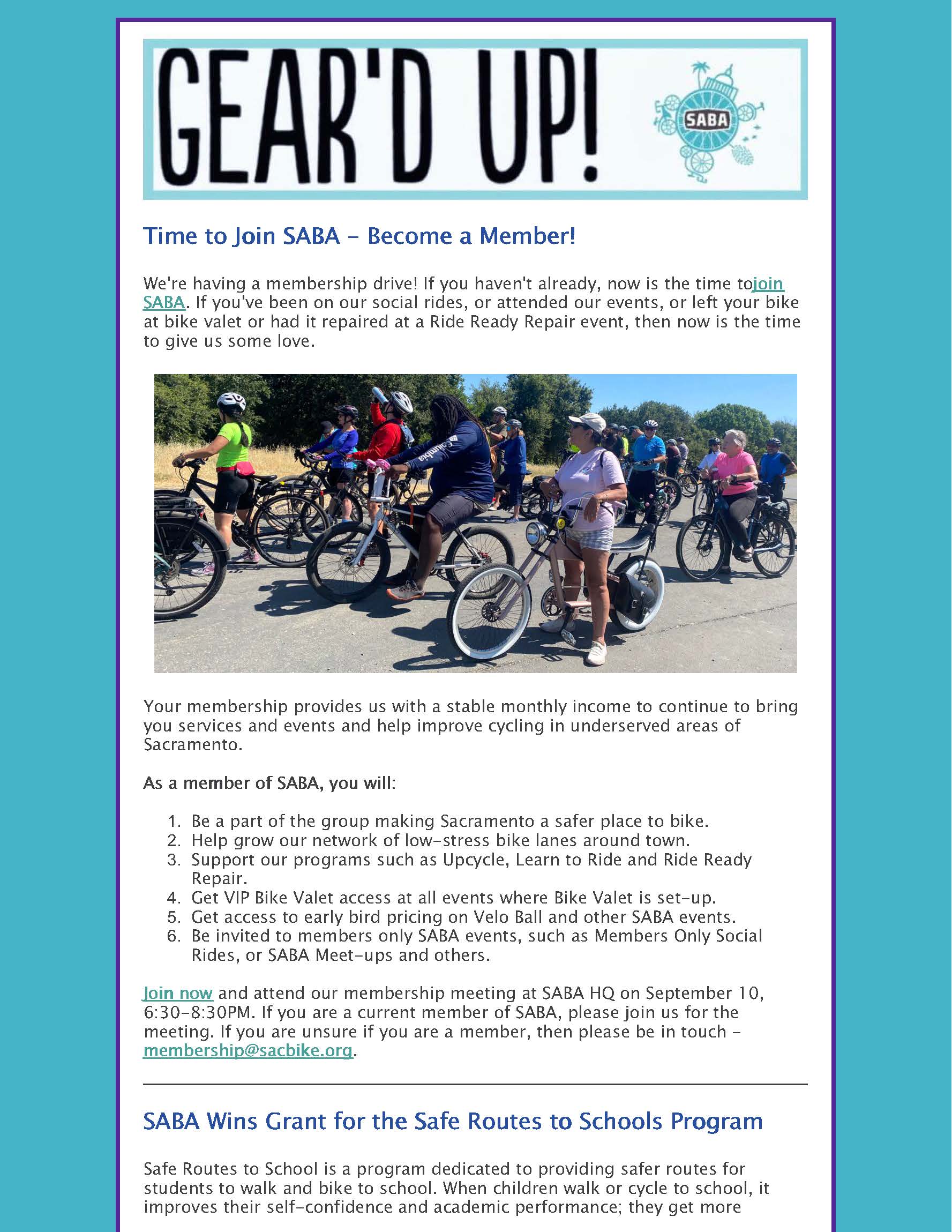 First page of Gear'd Up for August 30, 2025